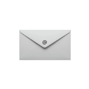 Sobre con símbolo “@” que representa comunicación digital