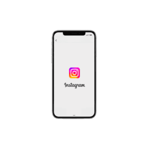 Smartphone con el logo de Instagram