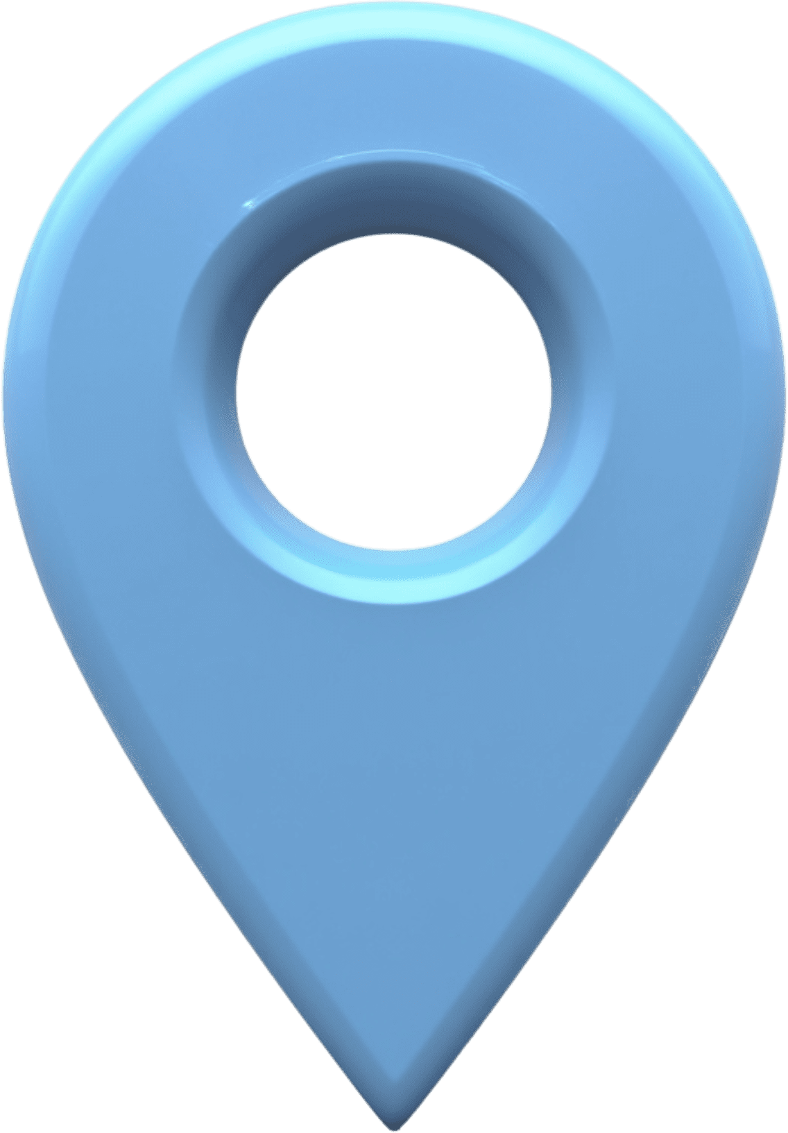 Icono de marcador azul indicando posicionamiento local en buscadores