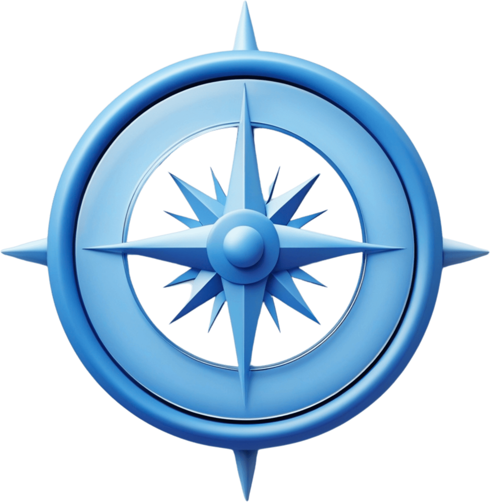 Icono de brújula azul sobre fondo claro con mensaje de asesoría personalizada