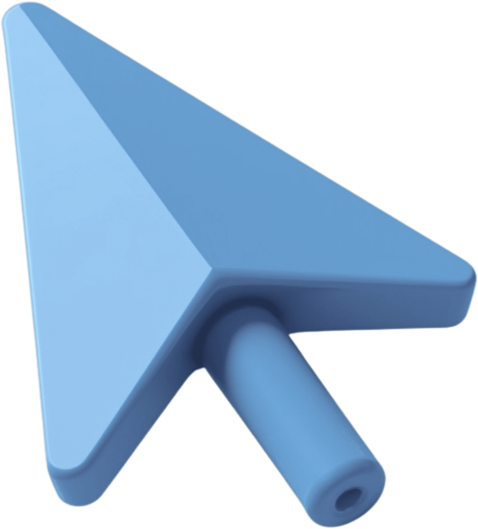 Cursor grande sobre fondo claro con el mensaje “Tener una web no es un lujo, es una necesidad”